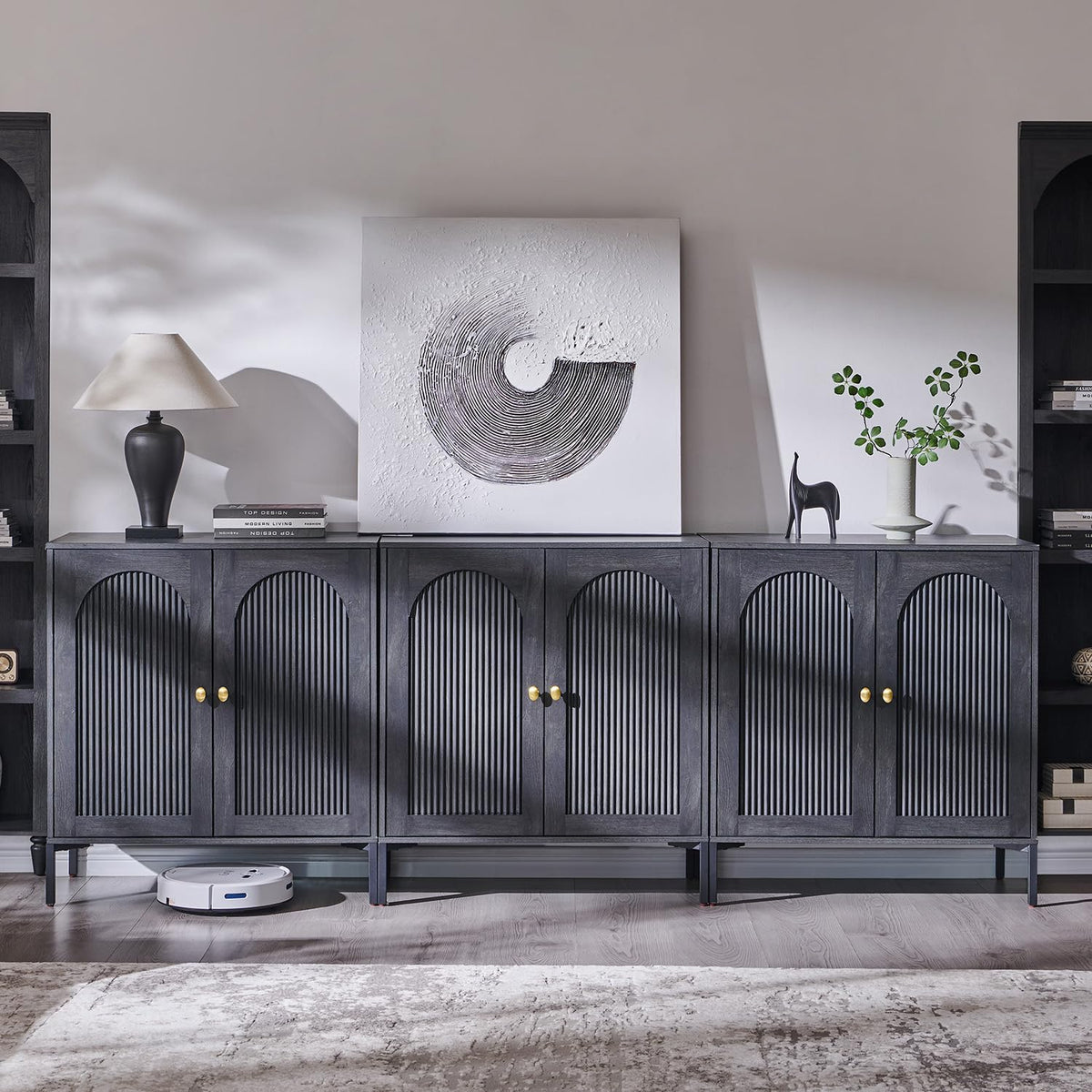 Modern Buffet Storage Cabinet with Spacious Interior
