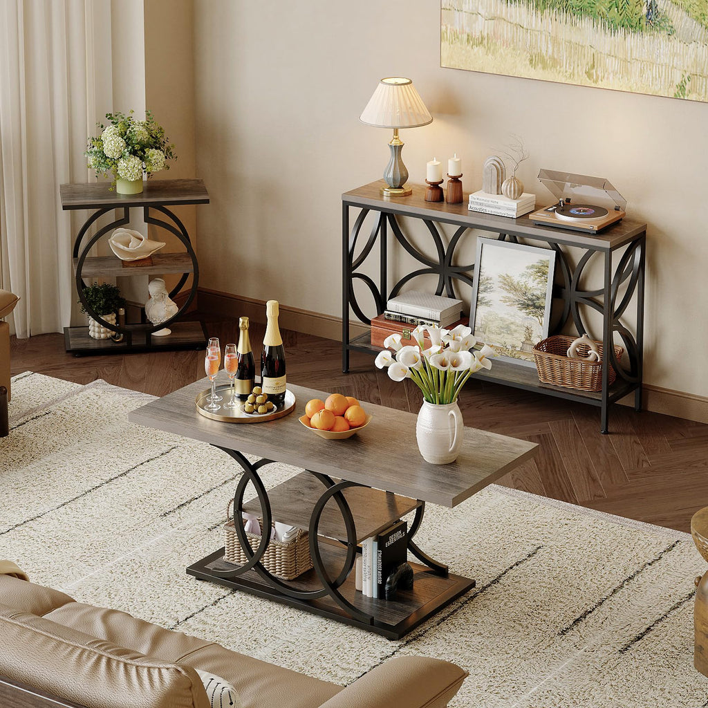 47.2-Inch Narrow Sofa Console Table with Entryway Storage