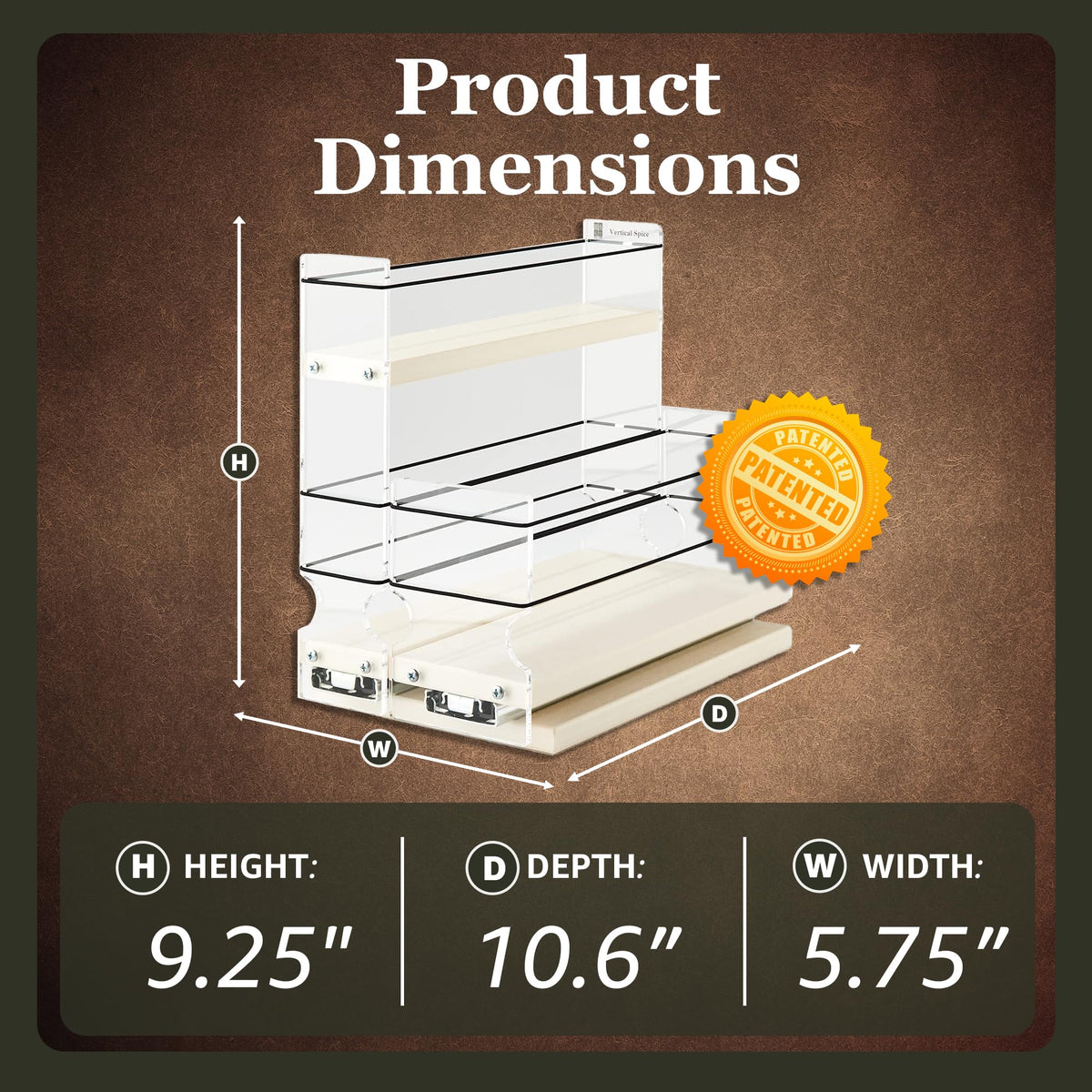 Vertical Spice Combo Spice Rack Drawer